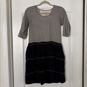 Ace & Jig Cream and Black Striped Dress